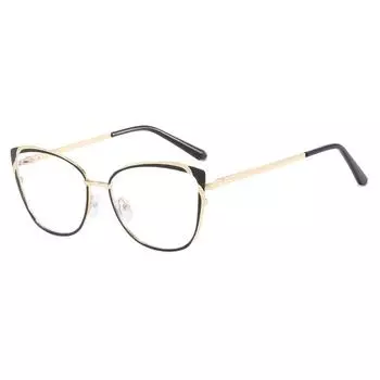 Женские повседневные очки для путешествий, анти-синий свет, модные индивидуальные очки в стиле ретро с художественным дизайном, металлические простые очки «кошачий глаз»