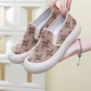 Женские повседневные парусиновые кроссовки на платформе, противоскользящие дышащие массивные прогулочные туфли, лоферы с круглым носком, легкие модельные парусиновые туфли с низким верхом для женщин 35 чёрный