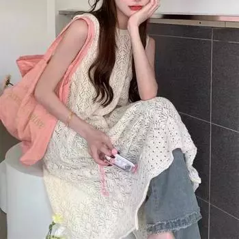 Женские повседневные платья без рукавов с открытыми плечами one size fits all розовый