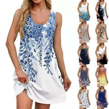 Женские повседневные платья на каждый день для свиданий с карманами без рукавов свободные платья L чёрный