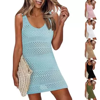 Женские повседневные платья, струящееся платье миди с короткими рукавами и завязкой с V-образным вырезом. Женское летнее платье макси с короткими рукавами и V-образным вырезом. L чёрный