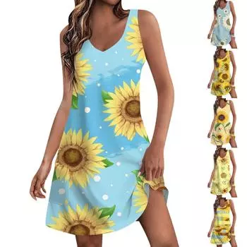 Женские повседневные платья, струящееся платье миди с короткими рукавами и завязкой с V-образным вырезом. Женское летнее платье макси с короткими рукавами и V-образным вырезом. L