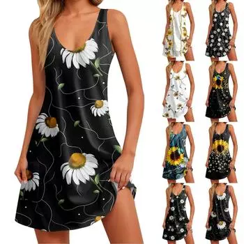 Женские повседневные платья, струящееся платье миди с короткими рукавами и завязкой с V-образным вырезом. Женское летнее платье макси с короткими рукавами и V-образным вырезом. L чёрный