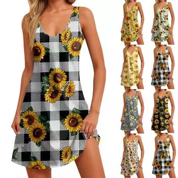 Женские повседневные платья, струящееся платье миди с короткими рукавами и завязкой с V-образным вырезом. Женское летнее платье макси с короткими рукавами и V-образным вырезом. L чёрный