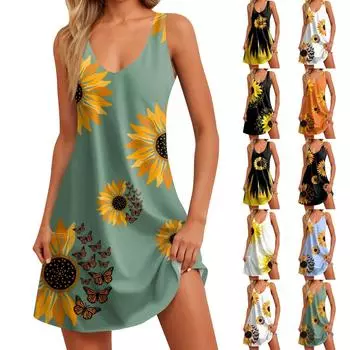 Женские повседневные платья, струящееся платье миди с короткими рукавами и завязкой с V-образным вырезом. Женское летнее платье макси с короткими рукавами и V-образным вырезом. L чёрный