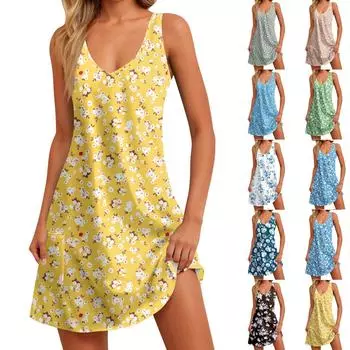 Женские повседневные платья, струящееся платье миди с короткими рукавами и завязкой с V-образным вырезом. Женское летнее платье макси с короткими рукавами и V-образным вырезом. L чёрный