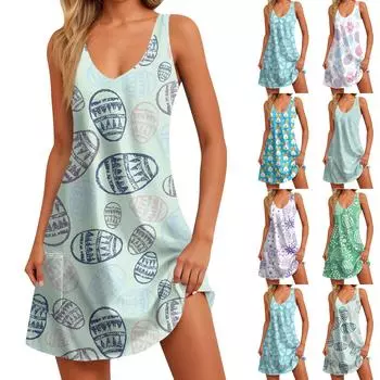 Женские повседневные платья, струящееся платье миди с короткими рукавами и завязкой с V-образным вырезом. Женское летнее платье макси с короткими рукавами и V-образным вырезом. L синий