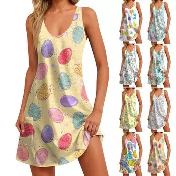 Женские повседневные платья, струящееся платье миди с короткими рукавами и завязкой с V-образным вырезом. Женское летнее платье макси с короткими рукавами и V-образным вырезом. L синий