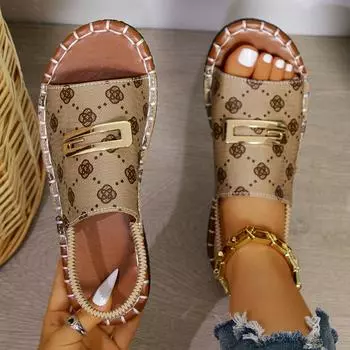 Женские повседневные пляжные сандалии класса люкс, легкие летние новые модные уличные сандалии на плоской подошве, женские с открытым носком, нескользящие, дизайнерская обувь 36 белый