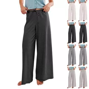 Женские повседневные рабочие брюки свободного покроя для делового костюма с длинными брюками L чёрный