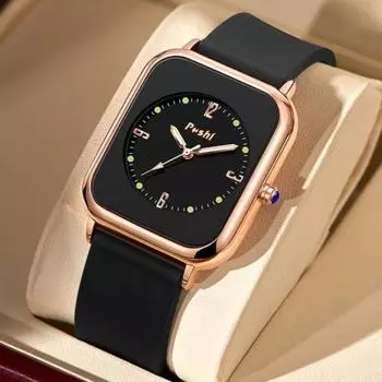 Женские повседневные роскошные наручные часы Vanriel с силиконовым ремешком, модные наручные часы