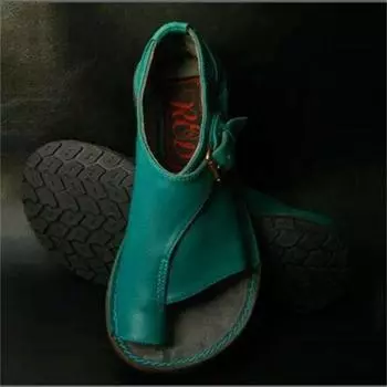 Женские повседневные сандалии большого размера с пряжкой на плоской подошве - хит продаж, летний стиль 2020 года 39 синий