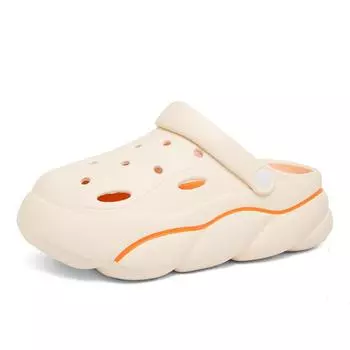 Женские повседневные сандалии из ЭВА с мягкой нескользящей подошвой Летние тапочки Пляжные сандалии для улицы Женские шлепанцы на платформе Ванная комната 35-36