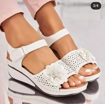 Женские повседневные сандалии с ажурной пряжкой, большие размеры, офисные сандалии, пляжные сандалии 43