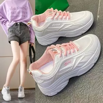 Женские повседневные сетчатые кроссовки 2024 года, весна-лето, новая мода, универсальная, дышащая, удобная, противоскользящая, спортивная женская обувь 36 серый