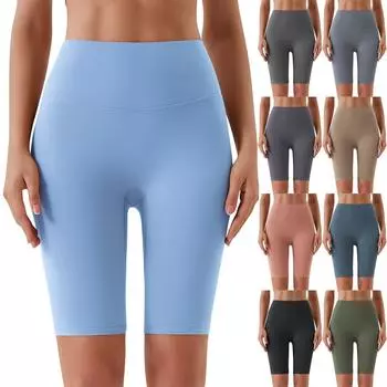 Женские повседневные, сексуальные и удобные однотонные двусторонние обтягивающие эластичные брюки с высокой талией для фитнеса и фитнеса с пятью точками для йоги L