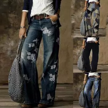 Женские повседневные широкие брюки, прямые брюки, брюки без пояса с высокой талией XXXXXL чёрный