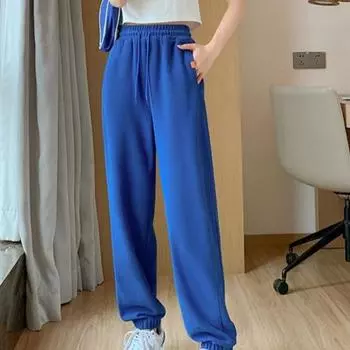 Женские повседневные спортивные брюки Harun весна-осень, свободные облегающие брюки серого цвета S чёрный