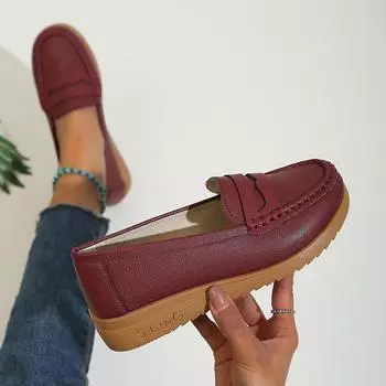 Женские повседневные спортивные туфли на плоской подошве, весна 2024, новые, с круглым носком, большого размера, удобные и модные, с одной педалью 35 чёрный