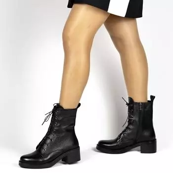 Женские повседневные стильные сапоги из натуральной кожи на каблуке