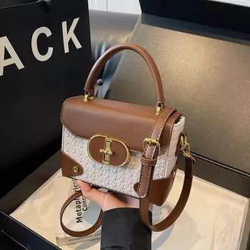 Женские повседневные сумки в стиле ретро: Модные, универсальные зимние сумки на одно плечо - новый стиль моды 2024 года 18*8*14