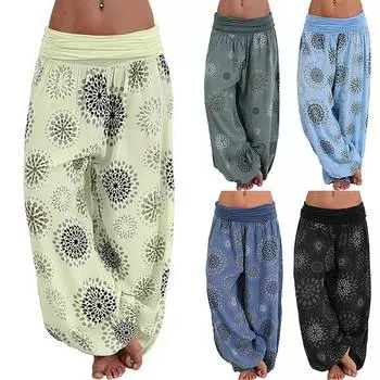 Женские повседневные свободные брюки больших размеров, однотонные брюки для йоги, женские брюки L