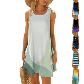 Женские повседневные свободные платья длиной до колена с круглым вырезом и короткими рукавами больших размеров XXL чёрный