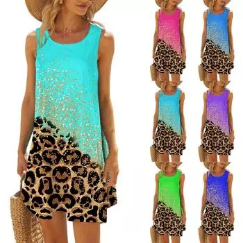 Женские повседневные свободные платья длиной до колена с круглым вырезом и короткими рукавами больших размеров L фиолетовый