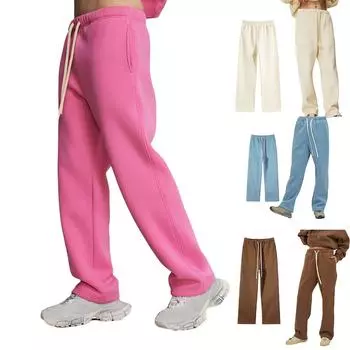 Женские повседневные свободные пляжные леггинсы с карманами M чёрный