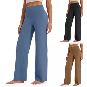 Женские повседневные свободные пляжные леггинсы с карманами M чёрный