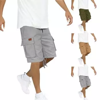 Женские повседневные свободные пляжные леггинсы с карманами M синий