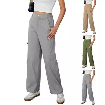 Женские повседневные свободные пляжные леггинсы с карманами M розовый