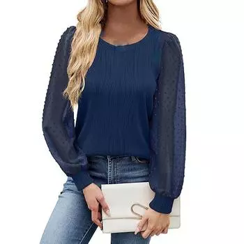 Женские повседневные свободные рубашки модные топы футболки футболки M чёрный