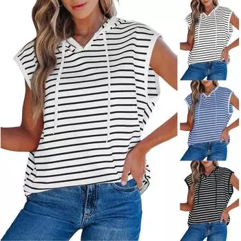 Женские повседневные свободные рубашки модные топы футболки футболки M чёрный