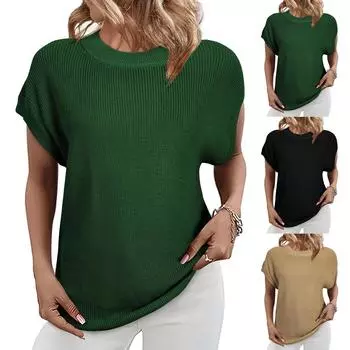 Женские повседневные свободные рубашки модные топы футболки футболки M чёрный