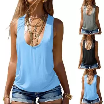 Женские повседневные свободные рубашки модные топы футболки футболки M чёрный