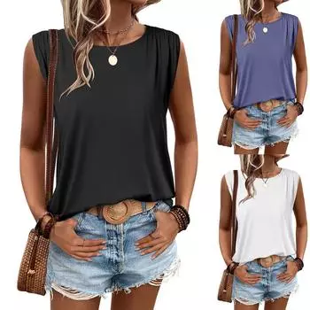 Женские повседневные свободные рубашки модные топы футболки футболки M чёрный