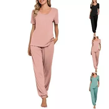 Женские повседневные свободные рубашки модные топы футболки футболки M чёрный