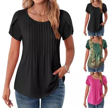 Женские повседневные свободные рубашки модные топы футболки футболки M чёрный