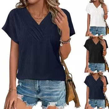 Женские повседневные свободные рубашки модные топы футболки футболки S зелёный