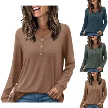 Женские повседневные свободные рубашки модные топы футболки футболки M чёрный