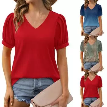 Женские повседневные свободные рубашки модные топы футболки футболки M чёрный