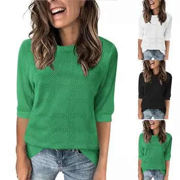 Женские повседневные свободные рубашки модные топы футболки футболки M белый