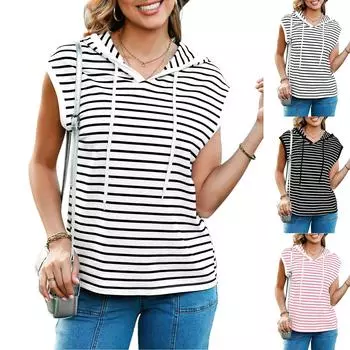 Женские повседневные свободные рубашки модные топы футболки футболки M чёрный