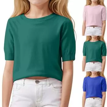 Женские повседневные свободные рубашки модные топы футболки футболки M синий