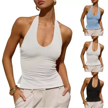 Женские повседневные свободные рубашки модные топы футболки футболки M чёрный