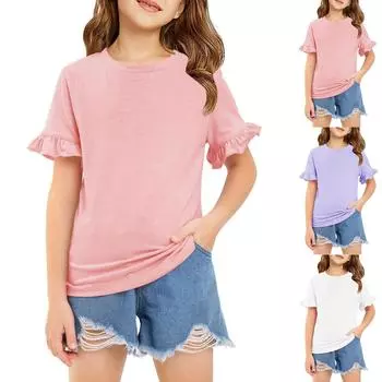 Женские повседневные свободные рубашки модные топы футболки футболки M чёрный