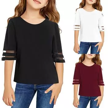 Женские повседневные свободные рубашки модные топы футболки футболки M чёрный