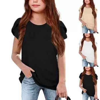 Женские повседневные свободные рубашки модные топы футболки футболки M чёрный