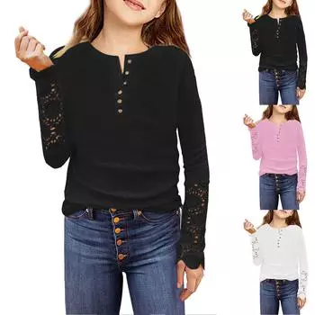 Женские повседневные свободные рубашки модные топы футболки футболки M чёрный